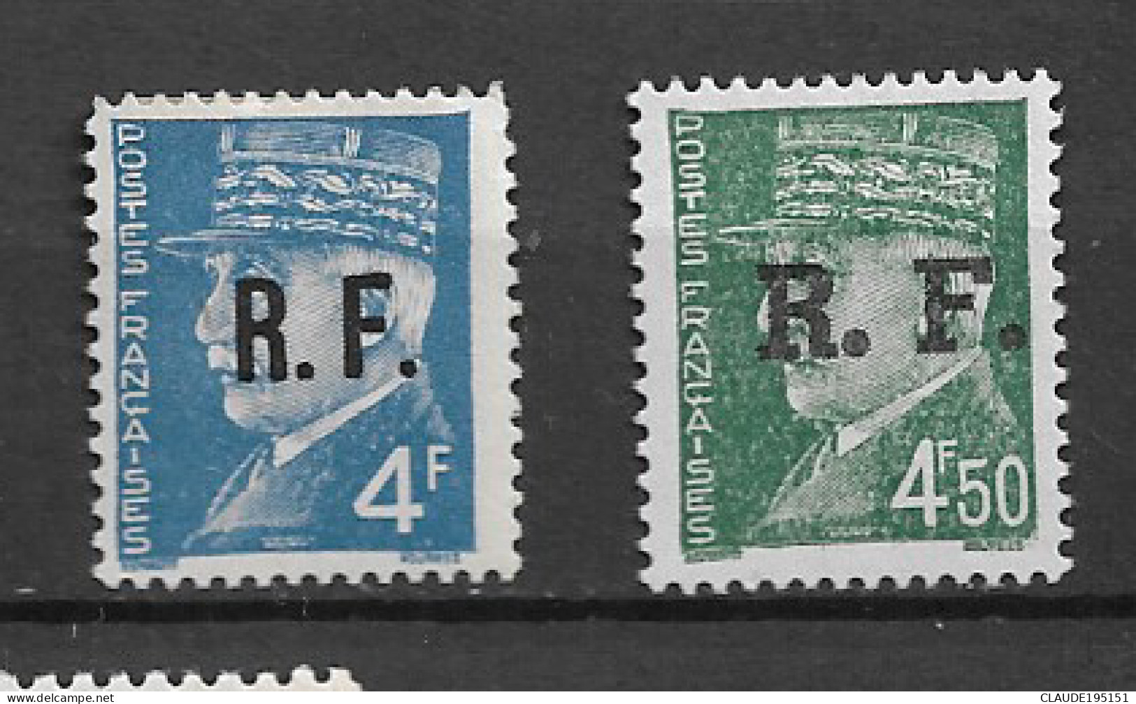 FRANCE 1944 LYON T N°14* CHANIERE ET N°15* GOMME D'ORIGINE SANS CHARNIÈRE  NEUF TTB     2 SCANS - Guerre (timbres De)