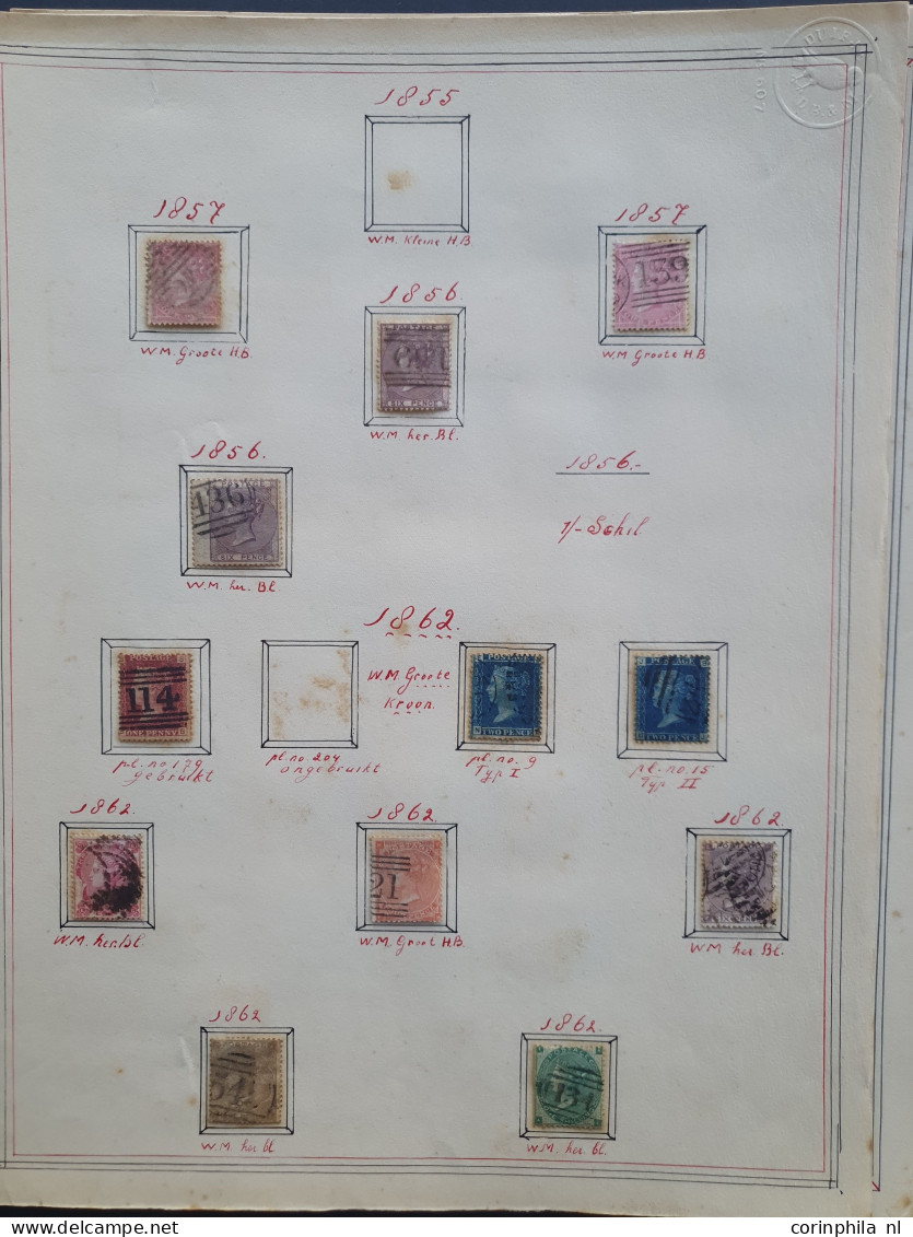 1840-1937 collection with many better items, plate numbers etc. in mixed quality including toning on very old album leav