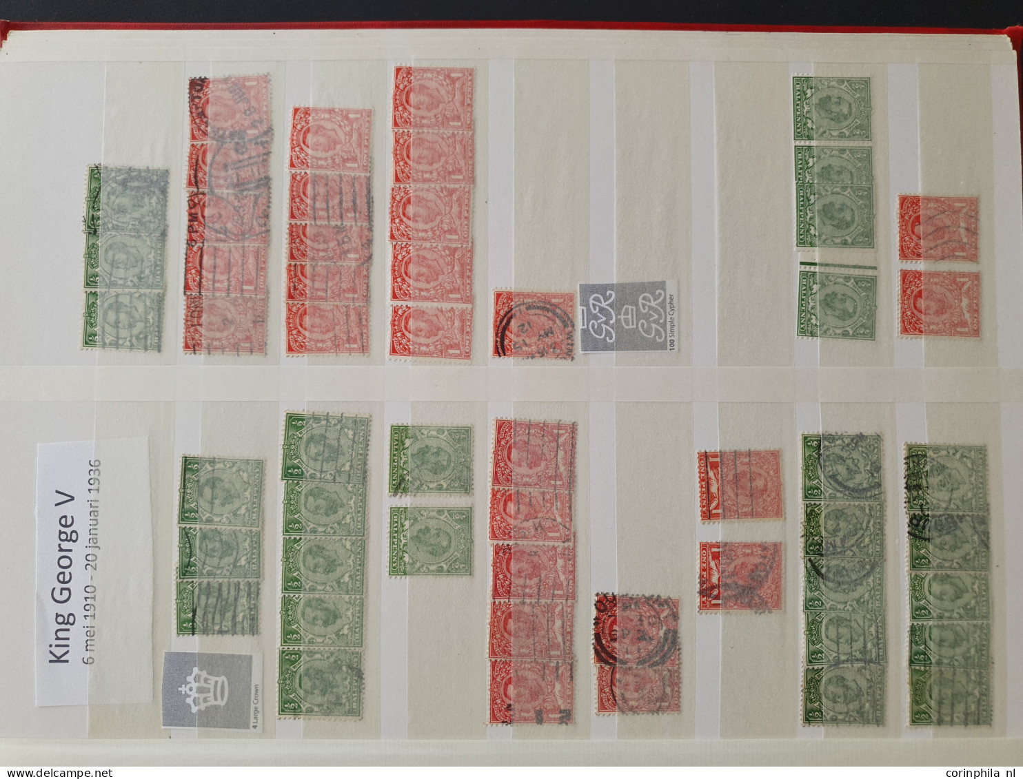 1840-1988 stock mostly used in mixed quality including better items, plate numbers, some postmarks etc. in 2 stockbooks