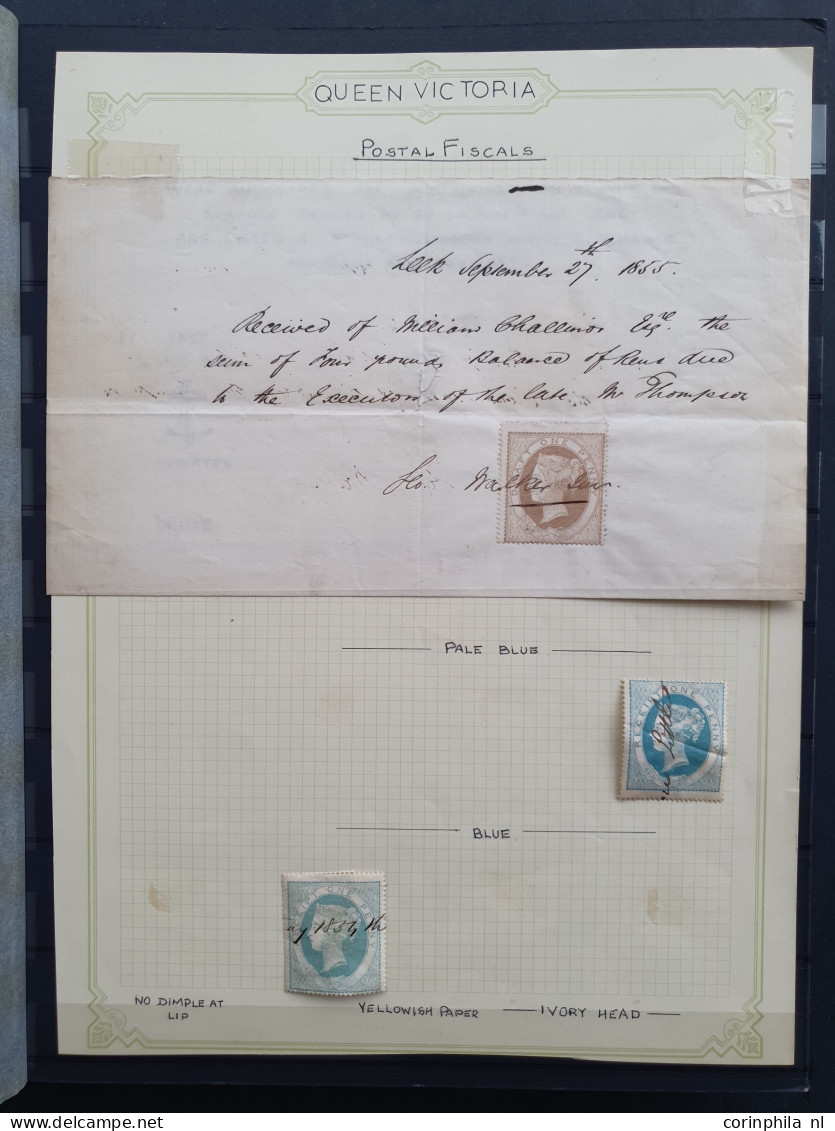 1860c. onwards Fiscal and Postal Fiscals many * including Specimen overprints some covers and stamps postally used, high