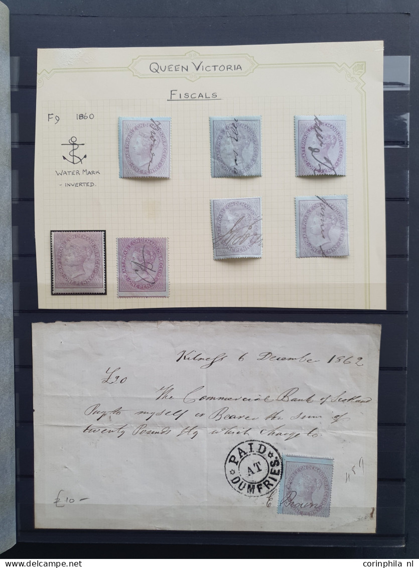 1860c. onwards Fiscal and Postal Fiscals many * including Specimen overprints some covers and stamps postally used, high