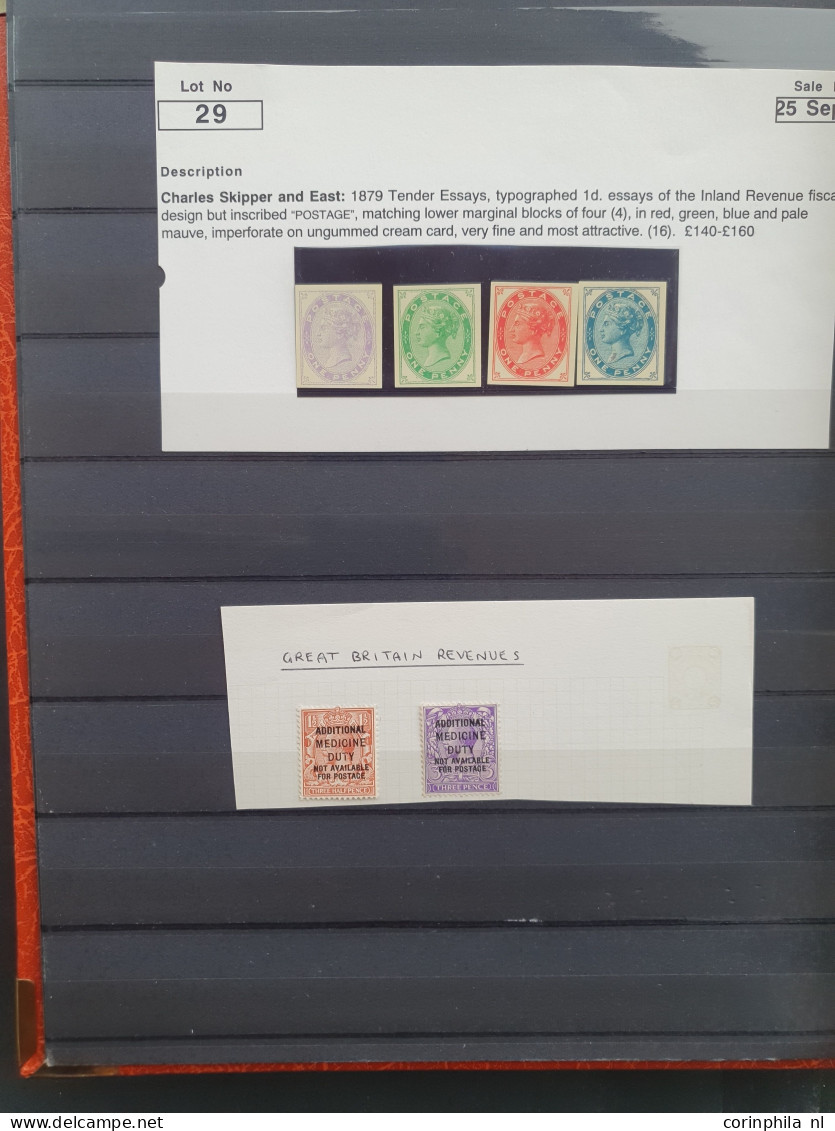 1860c. onwards Fiscal and Postal Fiscals many * including Specimen overprints some covers and stamps postally used, high