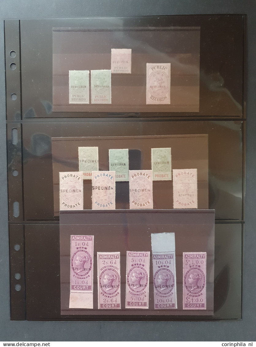 1860-1880  Fiscal/Revenue Stamps All With Specimen Overprints */** Upto £6 Including Estate Duty, Land Registry, The Lan - Autres & Non Classés