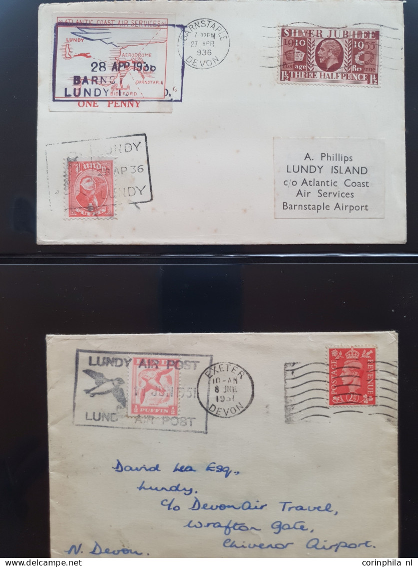 1936 Onwards Lundy Collection Stamps And Covers With Early And Better Material In Stockbook And Leuchtturm Album - Other & Unclassified