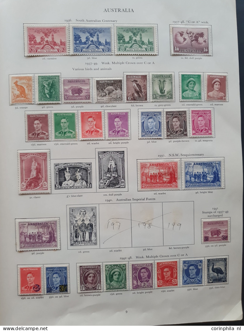 1937-1952 collection George VI all * with better material including Malaysian States in Stanley Gibbons album