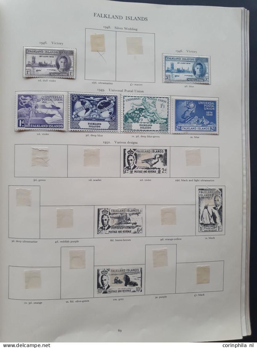 1937-1952 collection George VI all * with better material including Malaysian States in Stanley Gibbons album