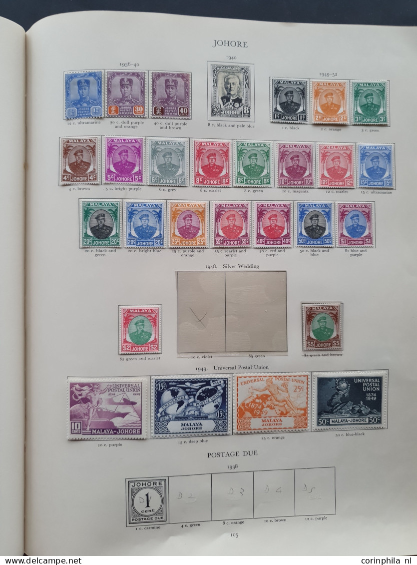 1937-1952 collection George VI all * with better material including Malaysian States in Stanley Gibbons album