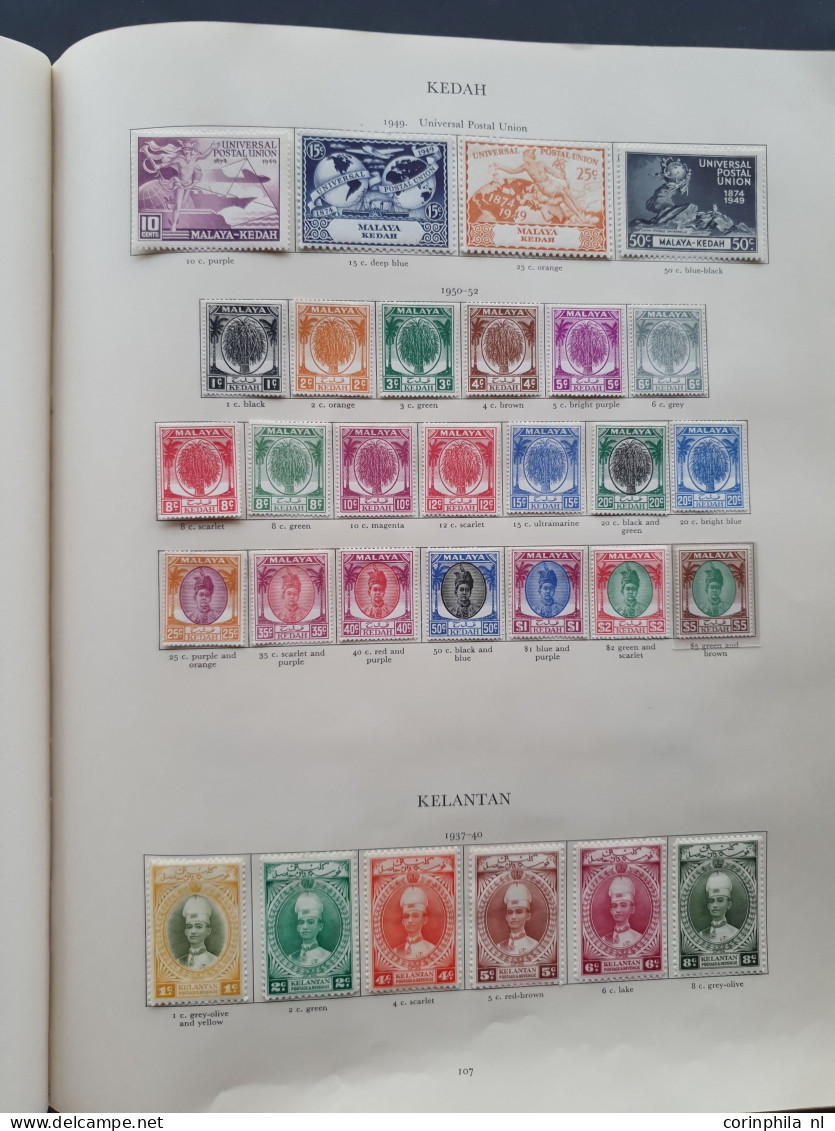 1937-1952 collection George VI all * with better material including Malaysian States in Stanley Gibbons album