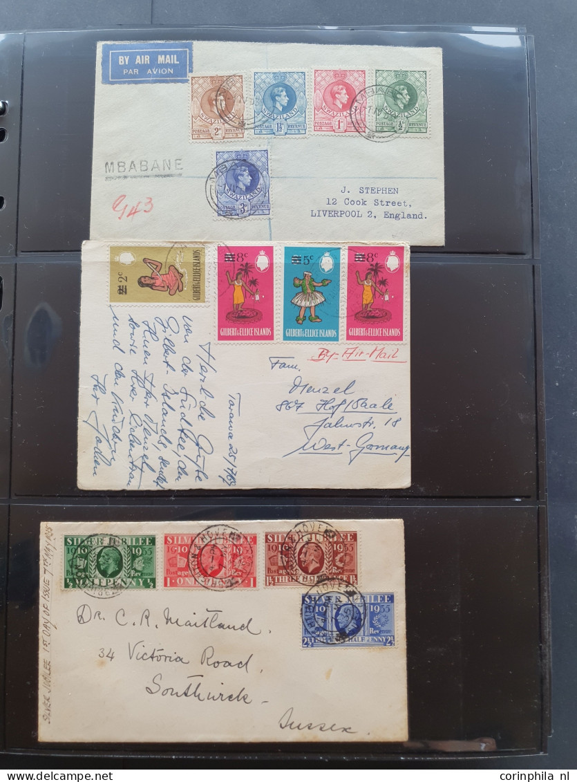 Cover 1870-1970c. Postal History (covers And Mostly Postal Stationery) Including Great Britain (Silver Jubilee On Cover  - Otros & Sin Clasificación