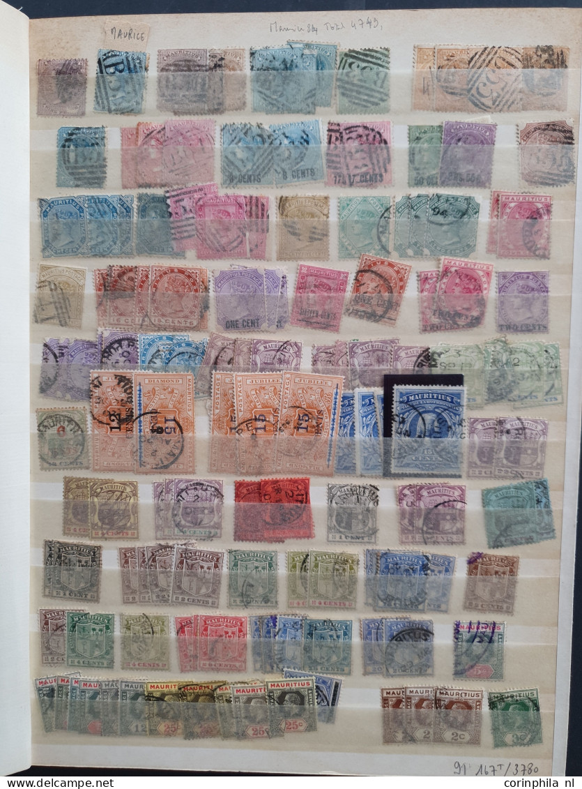 1854 onwards used stock with mostly classic material including India and Indian States, Mauritius, Australian States, Eg