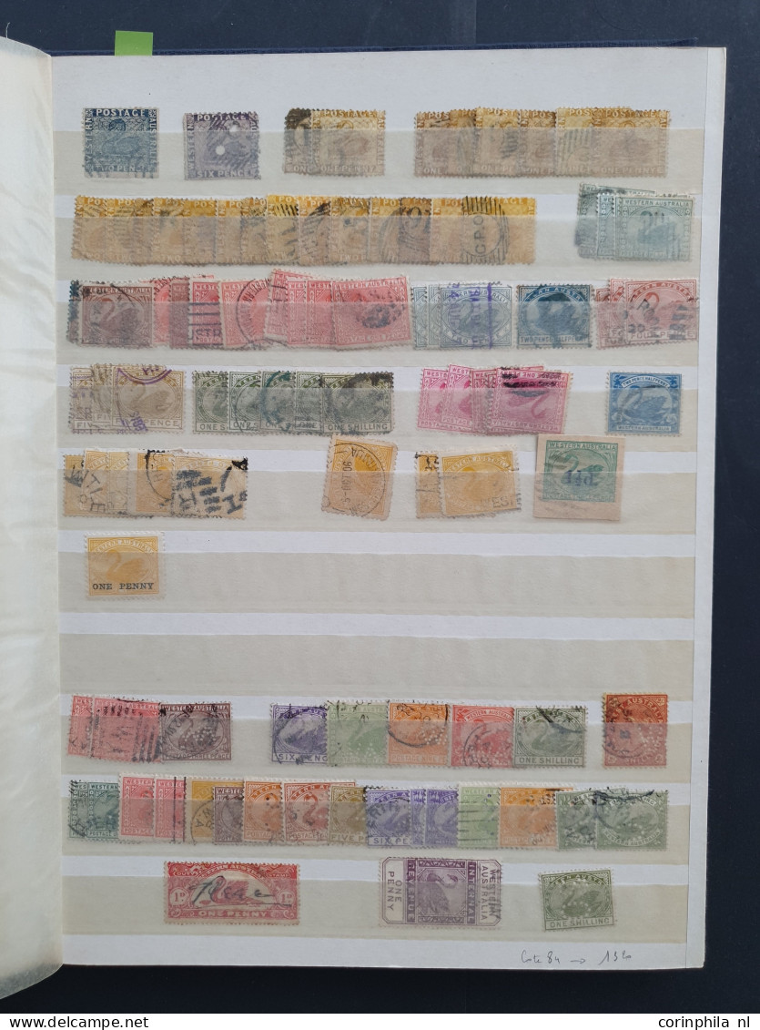 1854 onwards used stock with mostly classic material including India and Indian States, Mauritius, Australian States, Eg
