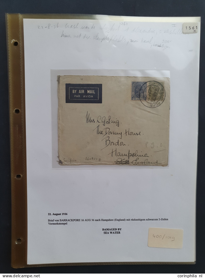 Cover , Airmail 1936 Airmail - The Crash Of The Imperial Airways Flying Boat Scipio In The Mirabella Bay (Crete) On 22-8 - Other & Unclassified