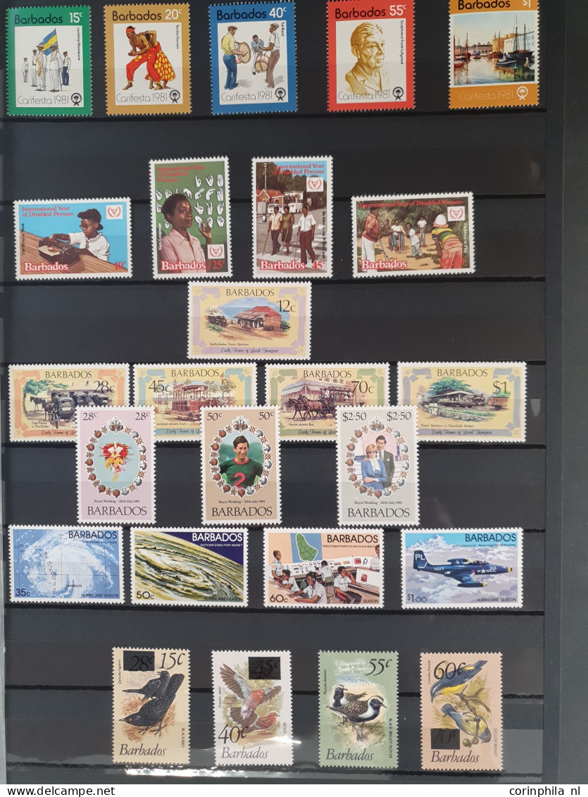 1950c. onwards mostly ** sets and miniature sheets with e.d Barbados (1953-1989), Australia, Isle of man, topical issues