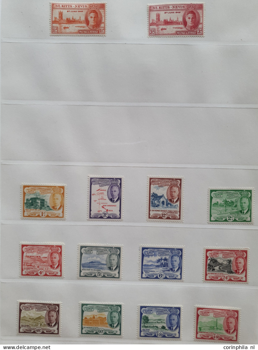 1937/1990 Collection St.Christopher, Nevis, Anguilla, St. Kitts And Pitcairn Mostly */** In Stockbook And Album - Other & Unclassified