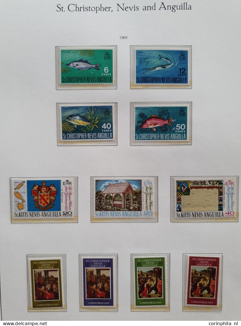 1937/1990 collection St.Christopher, Nevis, Anguilla, St. Kitts and Pitcairn mostly */** in stockbook and album