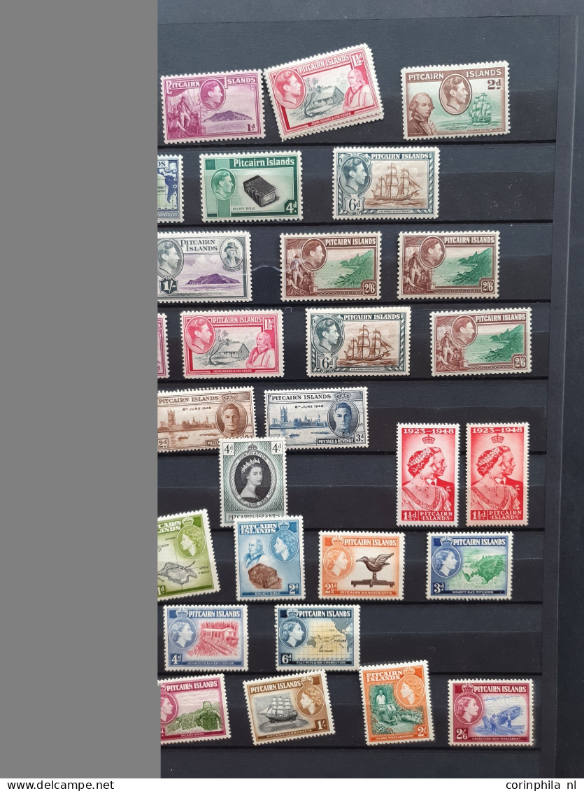 1937/1990 collection St.Christopher, Nevis, Anguilla, St. Kitts and Pitcairn mostly */** in stockbook and album