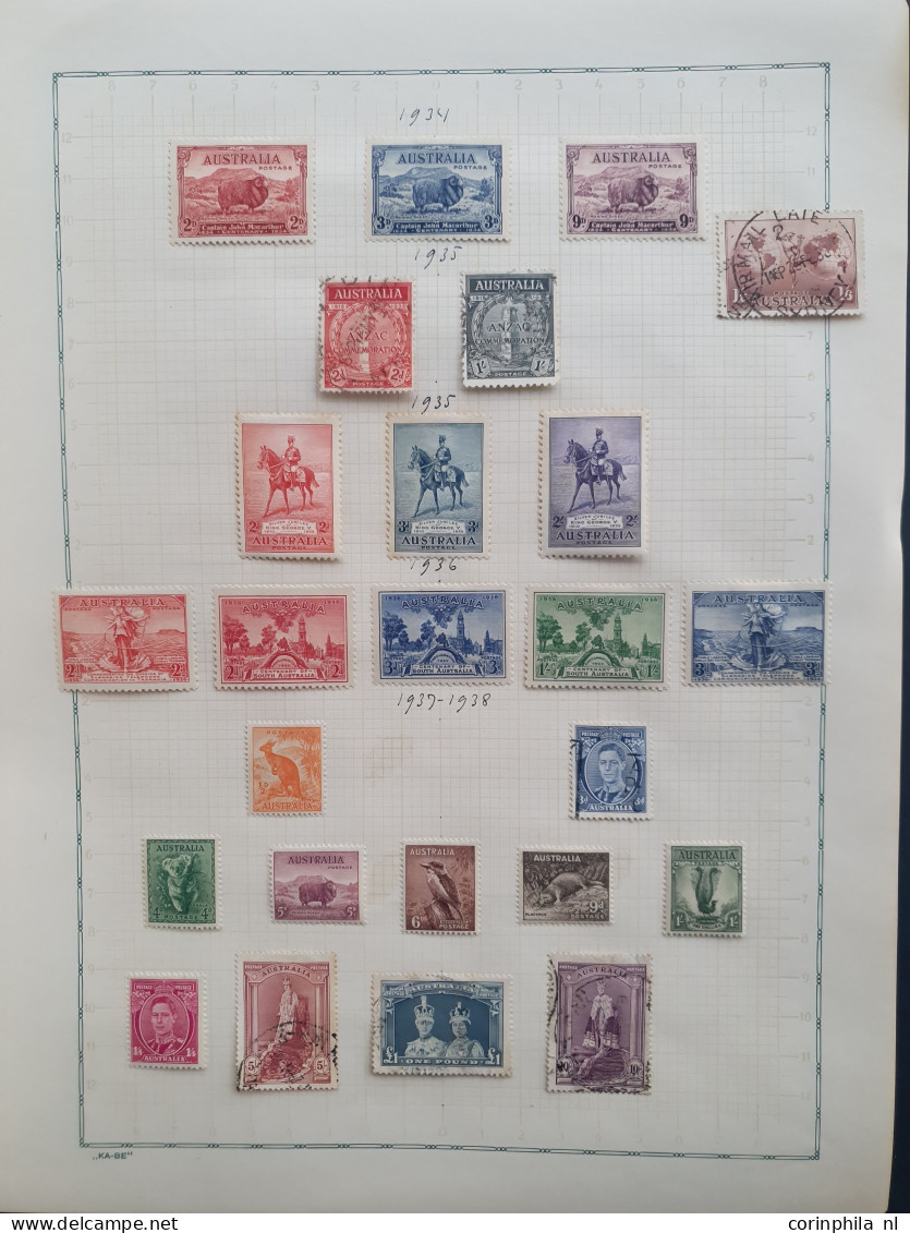 1913-1942 Collection Used And * With Many Better Items Including High Values Kangaroos On Album Leaves In Folder - Otros & Sin Clasificación