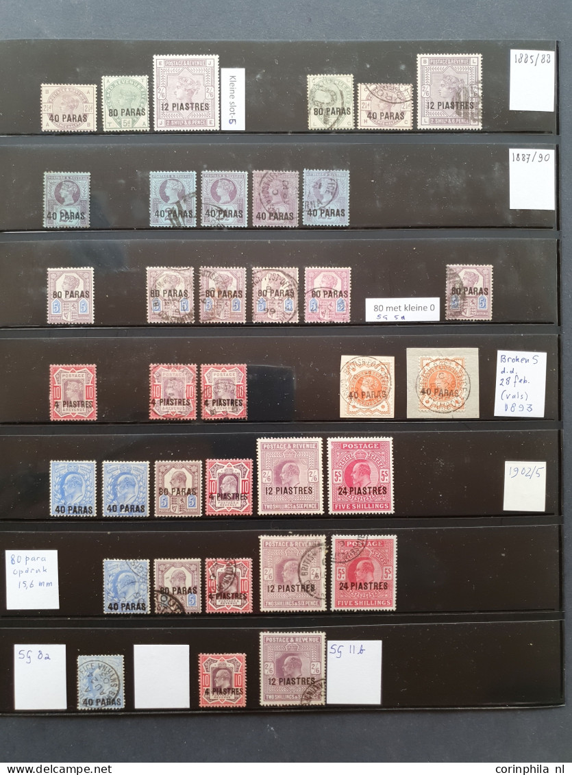 1829-1922 Collection * And Used With Better Items Including C Postmarks On Great Britain Stamps (used Abroad), Free Lett - Britisch-Levant