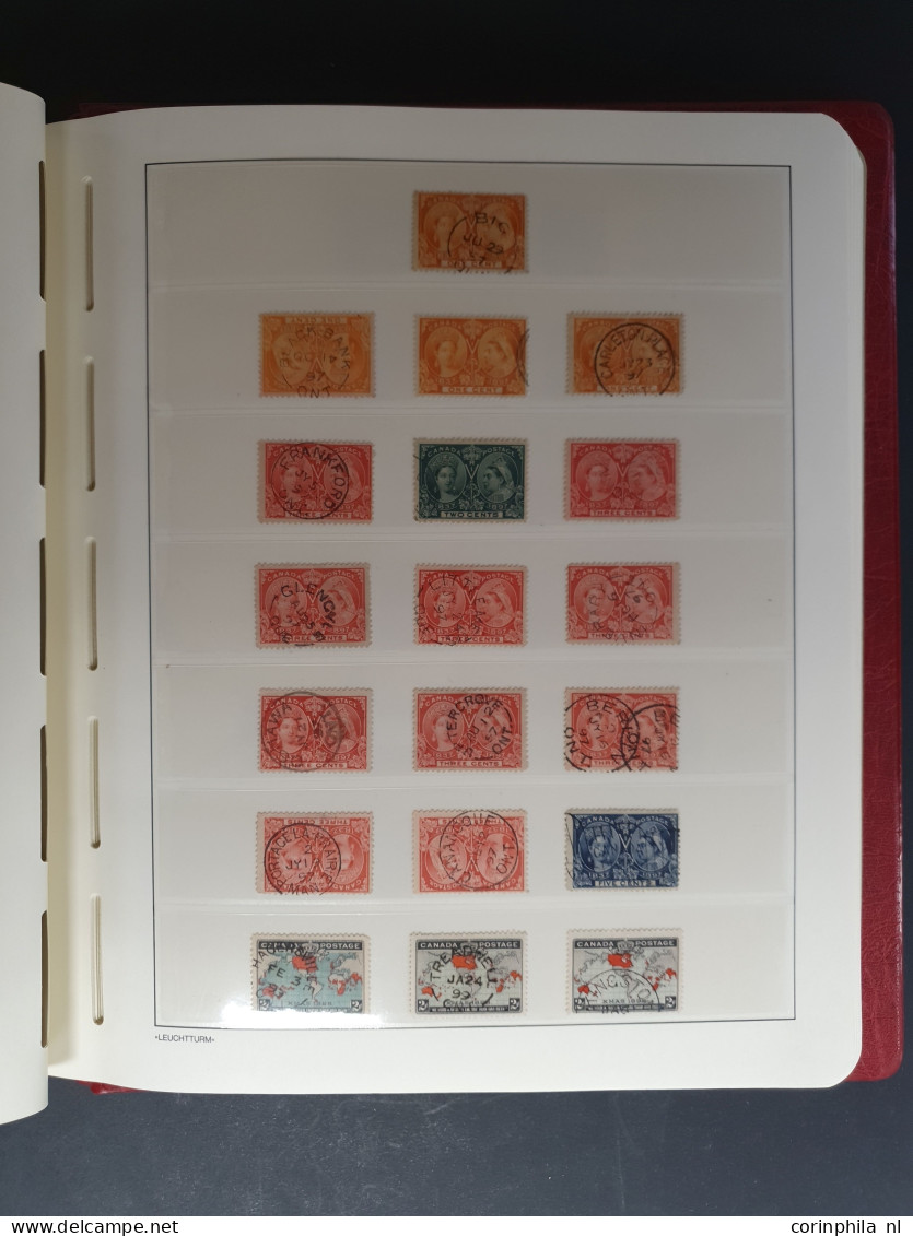 1868-1972, Collection Circular Date Cancels On Various Values And Emissions, Nicely Arranged In Album - Autres & Non Classés