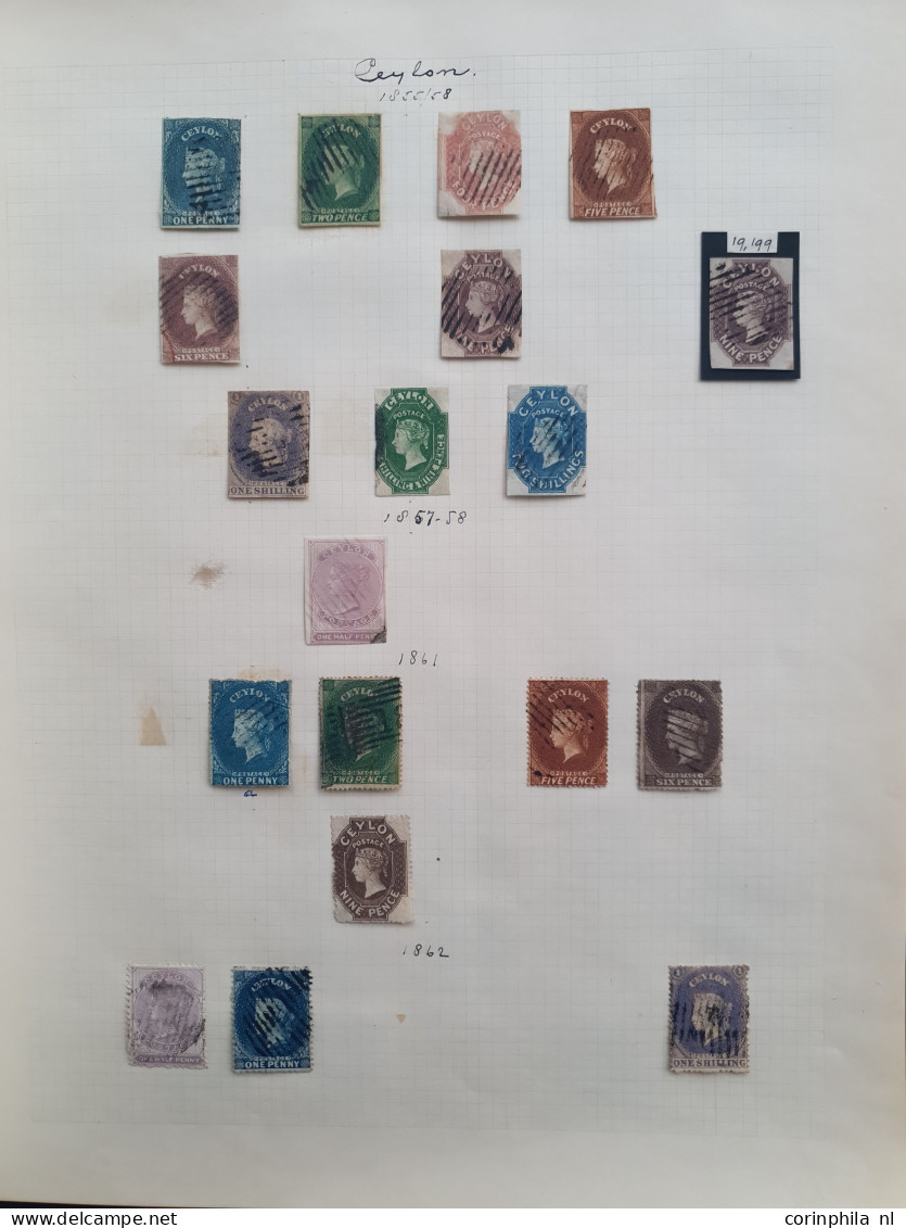 1857-1938 Collection Including Telegraph Stamps, Used And * With Many Better Items (SG 8 With 1936 RPS Certificate) On A - Ceylan (...-1947)