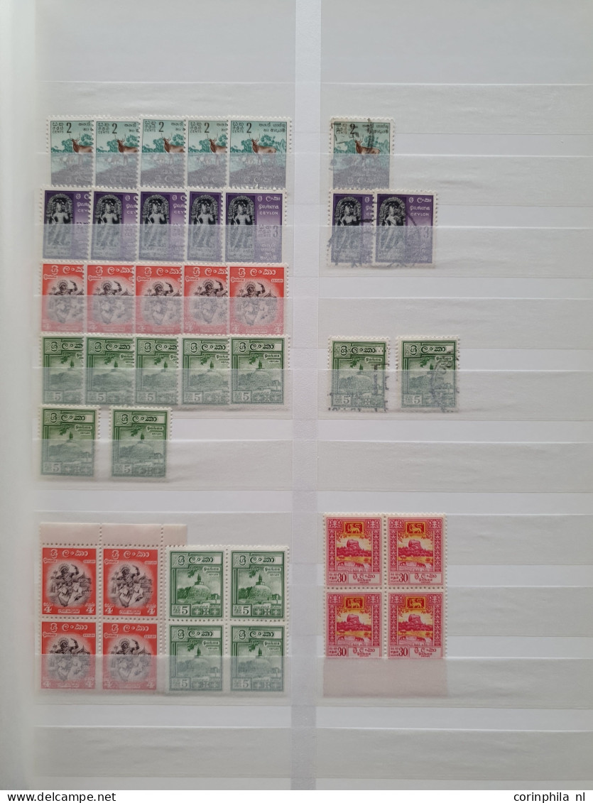 1870-1965 stock with better items (SG 386s/397s *) including collection perfins in 3 stockbooks and album