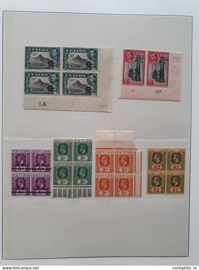 1870-1965 stock with better items (SG 386s/397s *) including collection perfins in 3 stockbooks and album