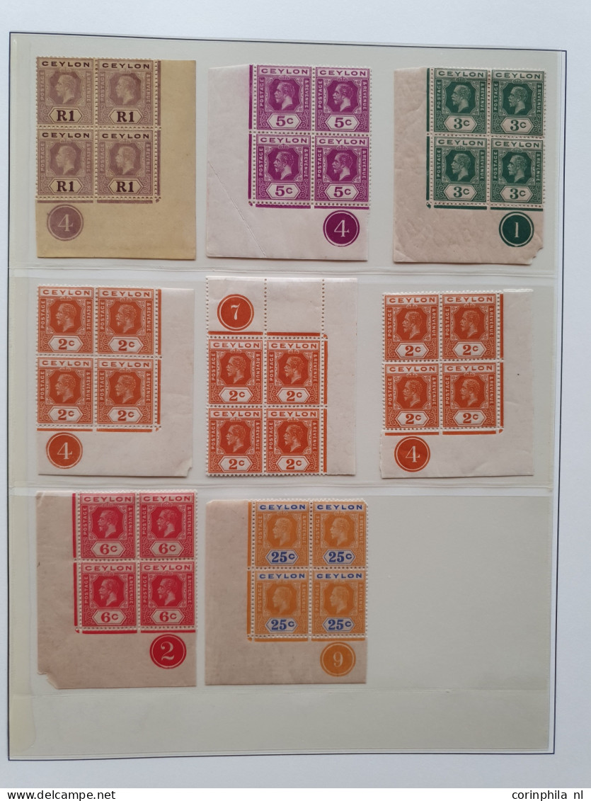 1870-1965 stock with better items (SG 386s/397s *) including collection perfins in 3 stockbooks and album