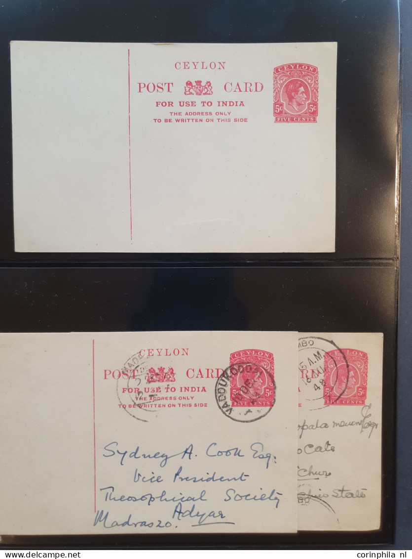 Cover 1880 onwards collection postal stationery post cards an extensive collection with duplicates unused and used inclu