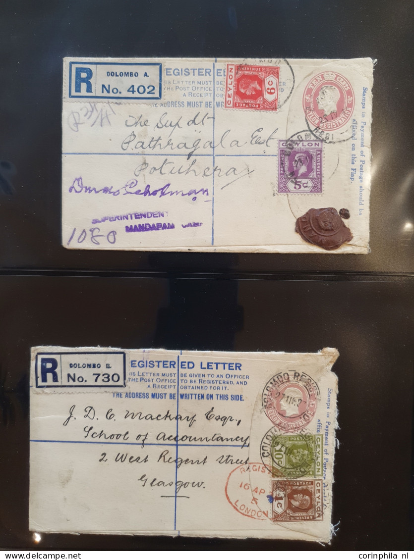 Cover 1890c. onwards collection postal stationery letter cards, registered letters, envelopes, aerogrammes, V-mail, irc'