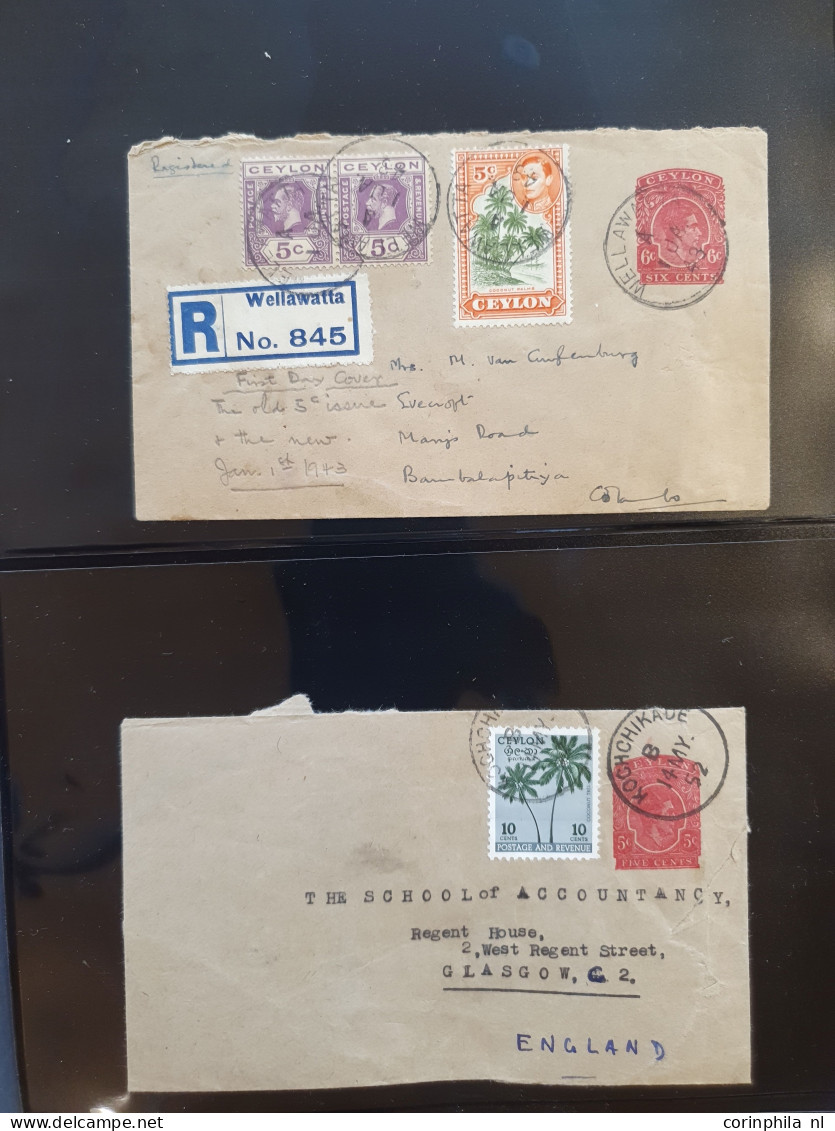 Cover 1890c. onwards collection postal stationery letter cards, registered letters, envelopes, aerogrammes, V-mail, irc'