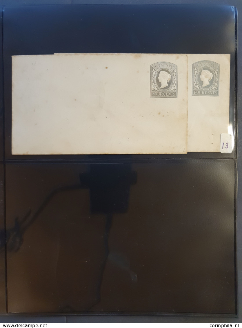 Cover 1887c. Onwards Collection Postal Stationery Envelopes And Wrappers, With Duplicates Used And Unused Including Post - Ceylan (...-1947)