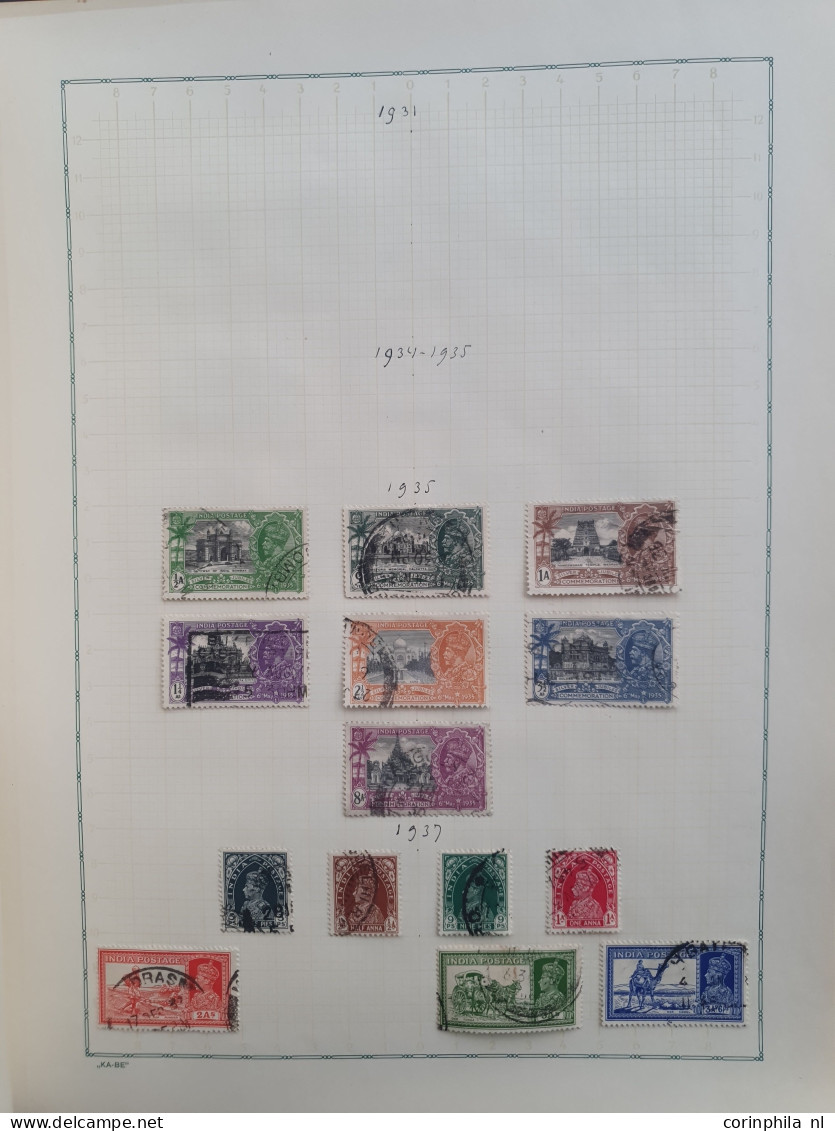 1854-1940 collection used and * with many better items (4 annas cut square, SG 147 fiscally used, 219 *, etc.) on album 