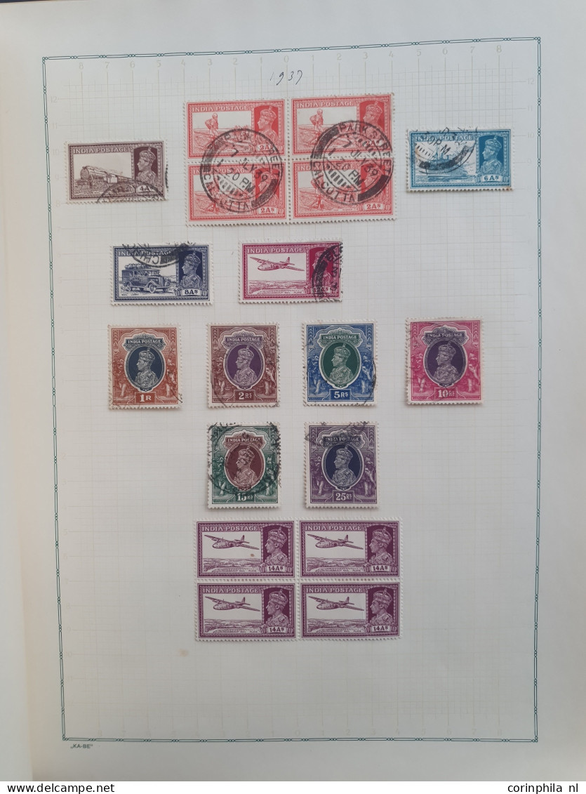 1854-1940 collection used and * with many better items (4 annas cut square, SG 147 fiscally used, 219 *, etc.) on album 