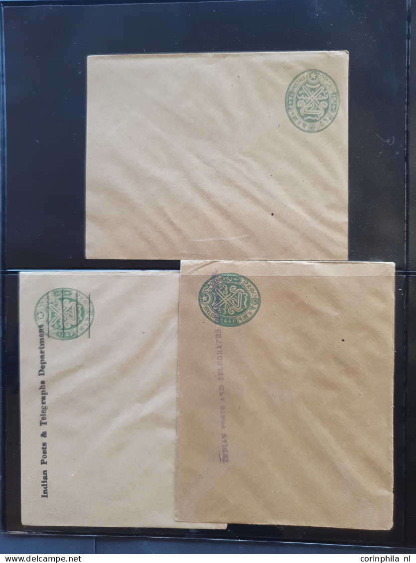 Cover Feudatory States 1848 onwards postal history (covers and postal stationery) including Bamra, Cochin, Holkar, Hyder