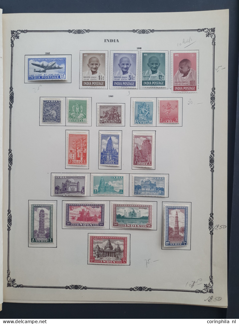 1920-1952 Collection * With Better Items And Sets (Ghandi 1948 *) On Album Leaves In Folder - Autres & Non Classés