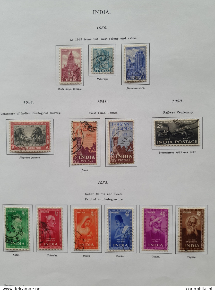 1947-1997 Collection Used Including Ghandi Set (SG 305-308) And Stock Indore/Holkar And Some Additional States In Swanma - Other & Unclassified