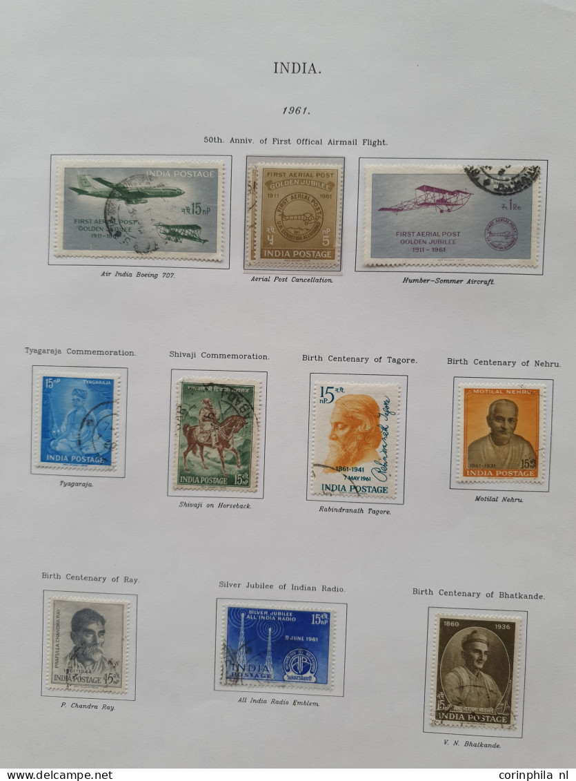 1947-1997 collection used including Ghandi set (SG 305-308) and stock Indore/Holkar and some additional states in Swanma