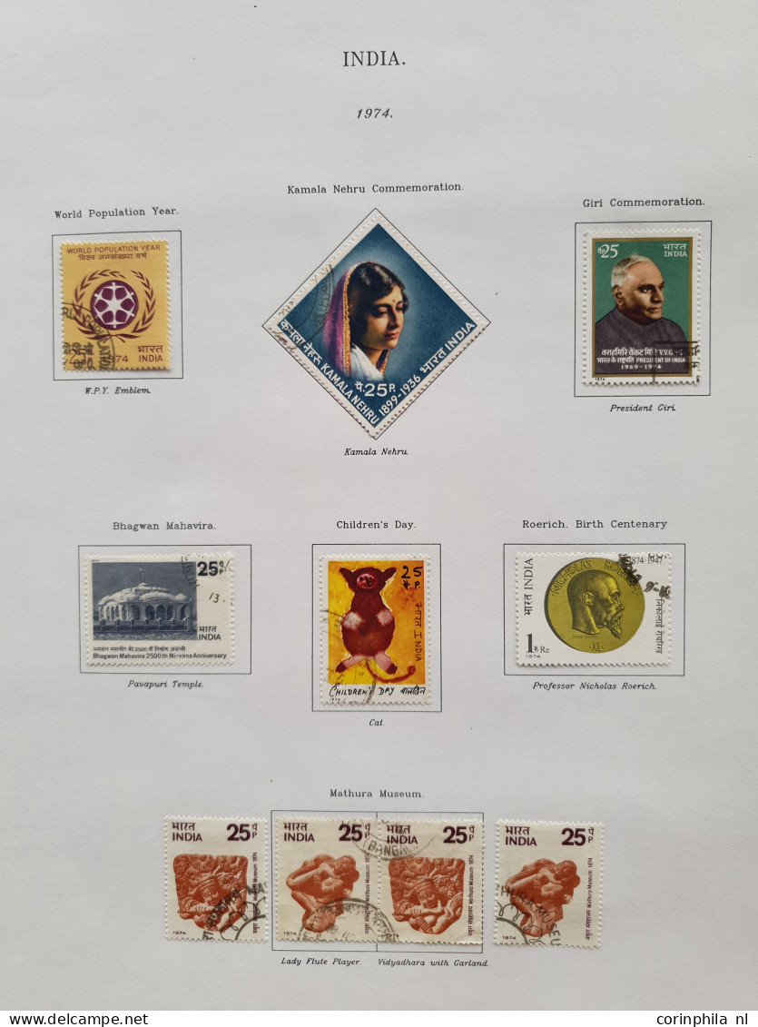 1947-1997 collection used including Ghandi set (SG 305-308) and stock Indore/Holkar and some additional states in Swanma