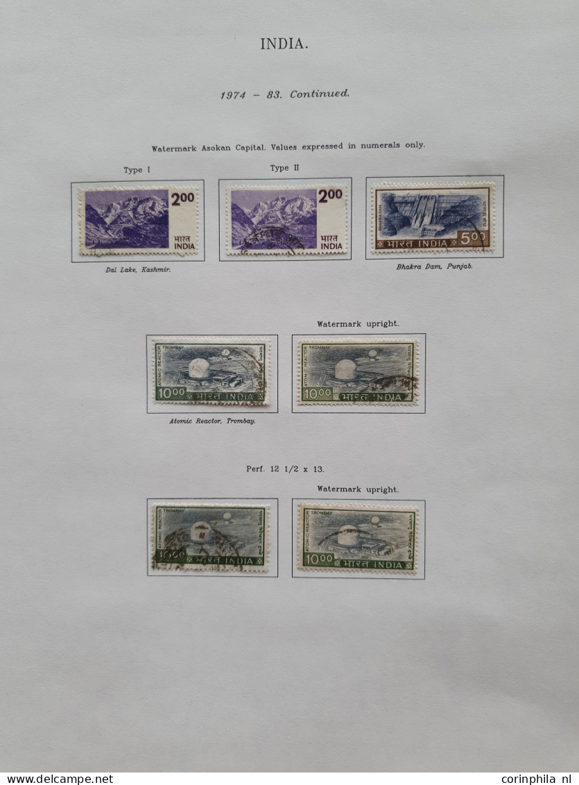 1947-1997 collection used including Ghandi set (SG 305-308) and stock Indore/Holkar and some additional states in Swanma