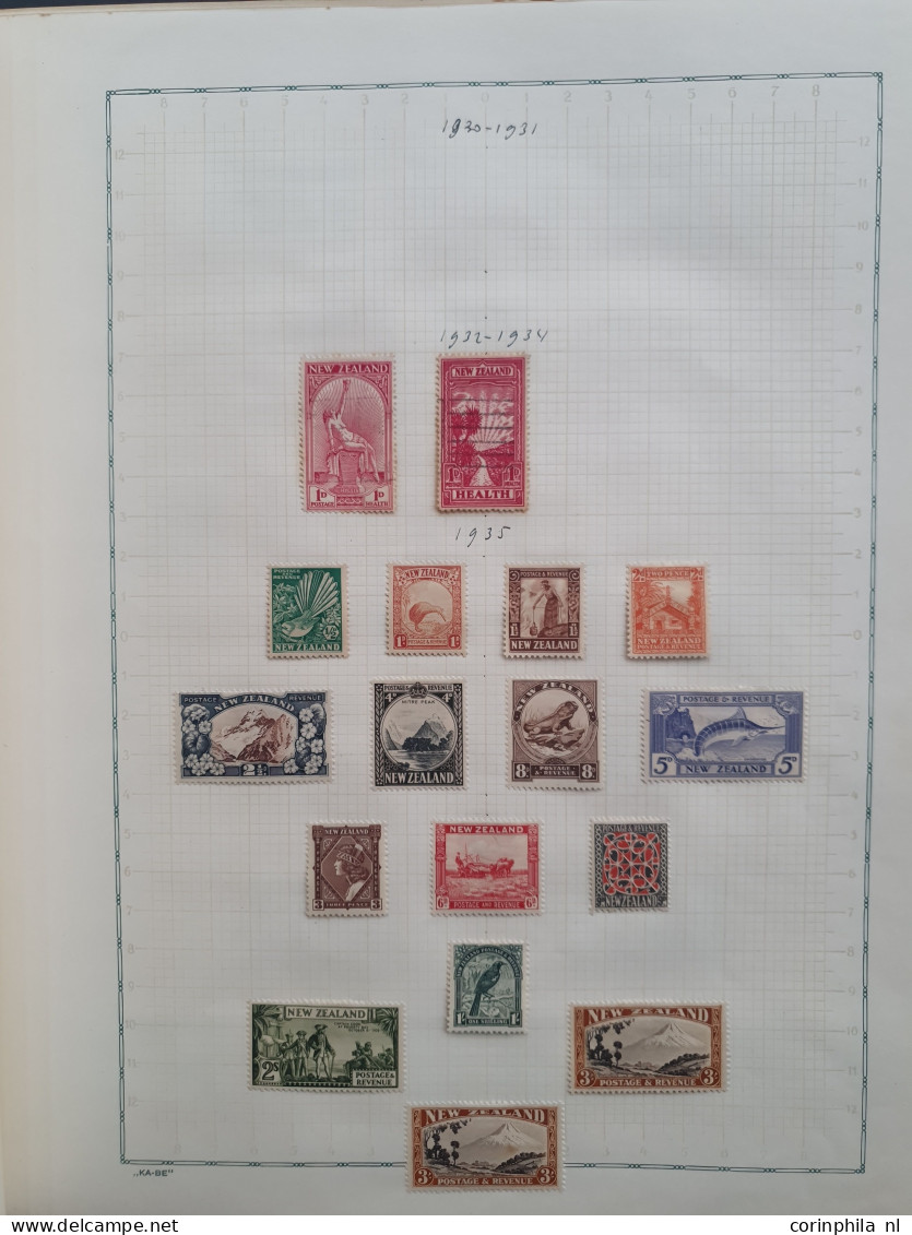 1857-1940 collection used and * with many better items and sets including N.Z. Railways Newspaper stamps on album leaves