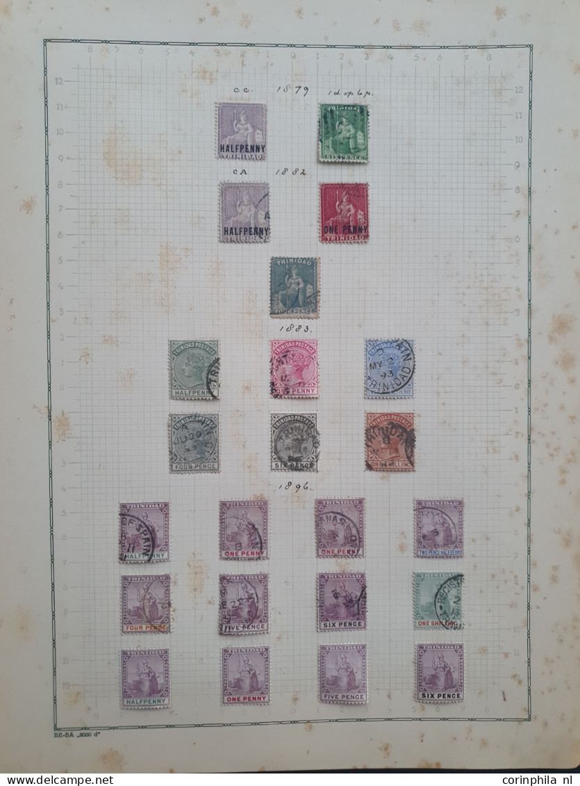 1851-1953 Collection Used And * With Better Items And Sets, Some Foxing Including Duplicates On Album Leaves In Folder - Trinidad Y Tobago