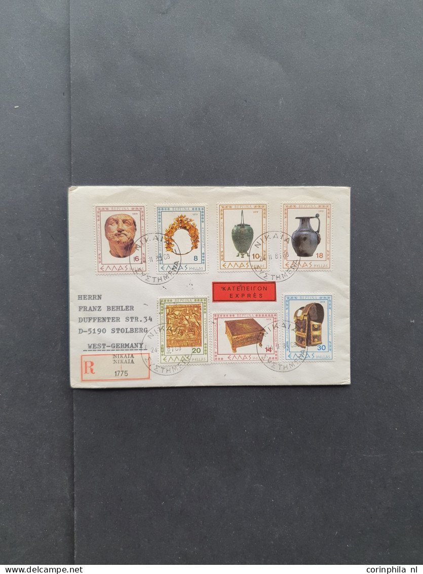 1861/2014 collection/stock used and */** with a large number of large and small Hermes heads (incl. 10l. red orange in p