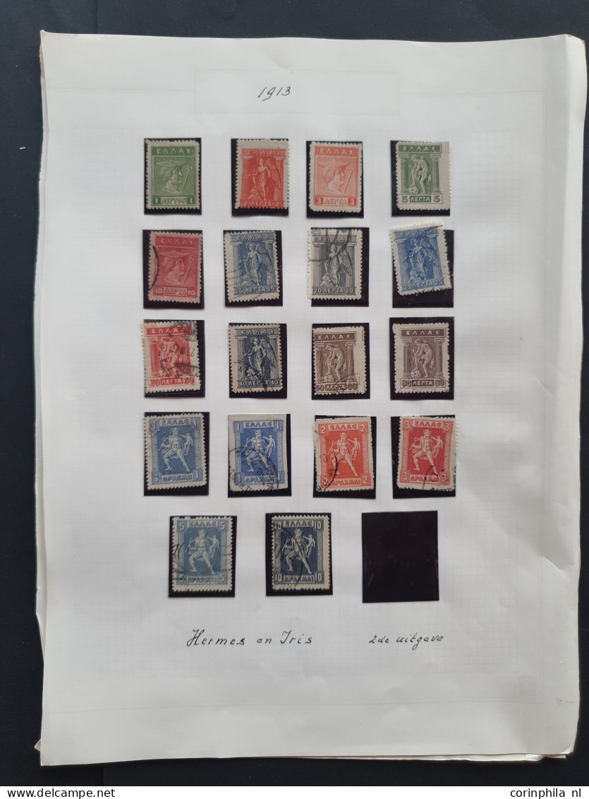 1861/2014 collection/stock used and */** with a large number of large and small Hermes heads (incl. 10l. red orange in p