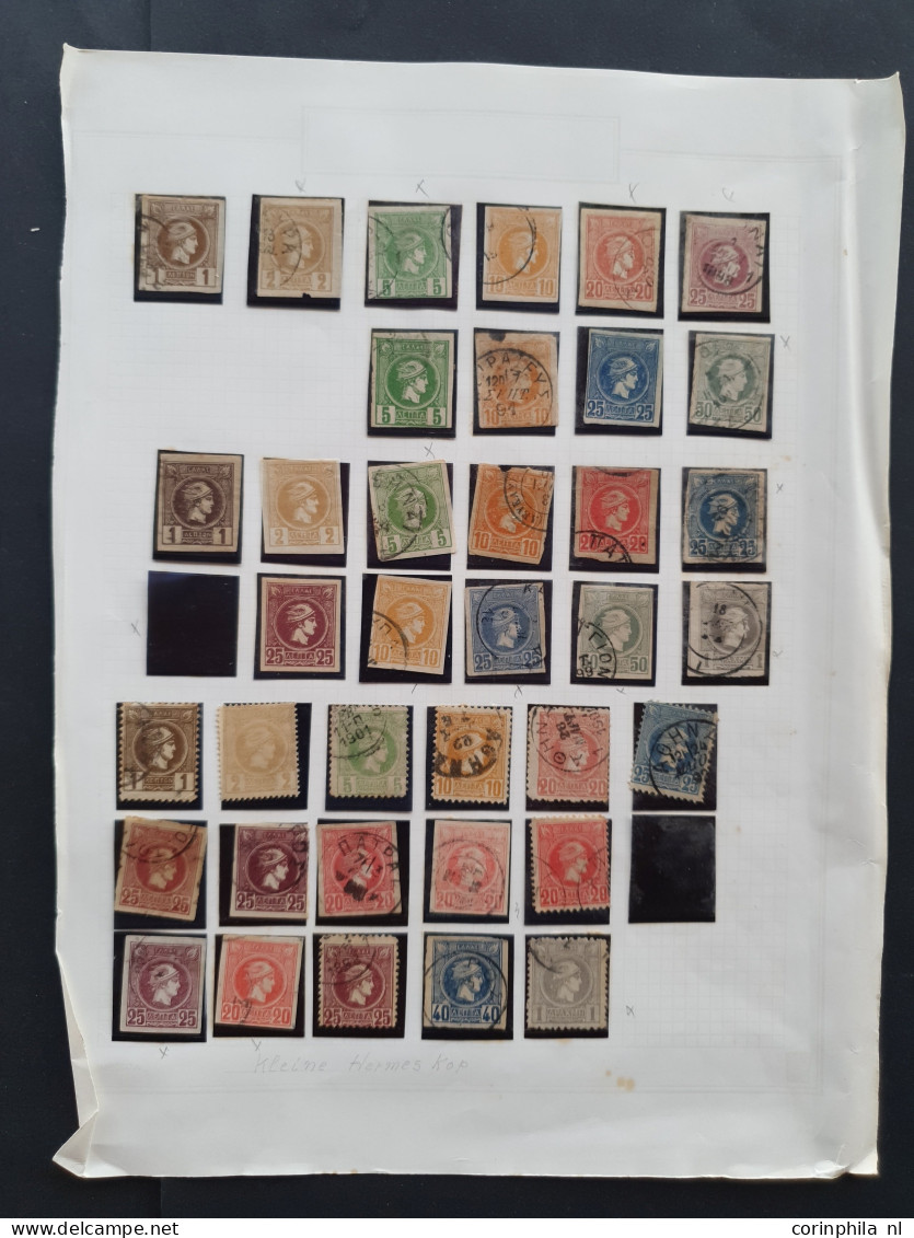 1861/2014 collection/stock used and */** with a large number of large and small Hermes heads (incl. 10l. red orange in p