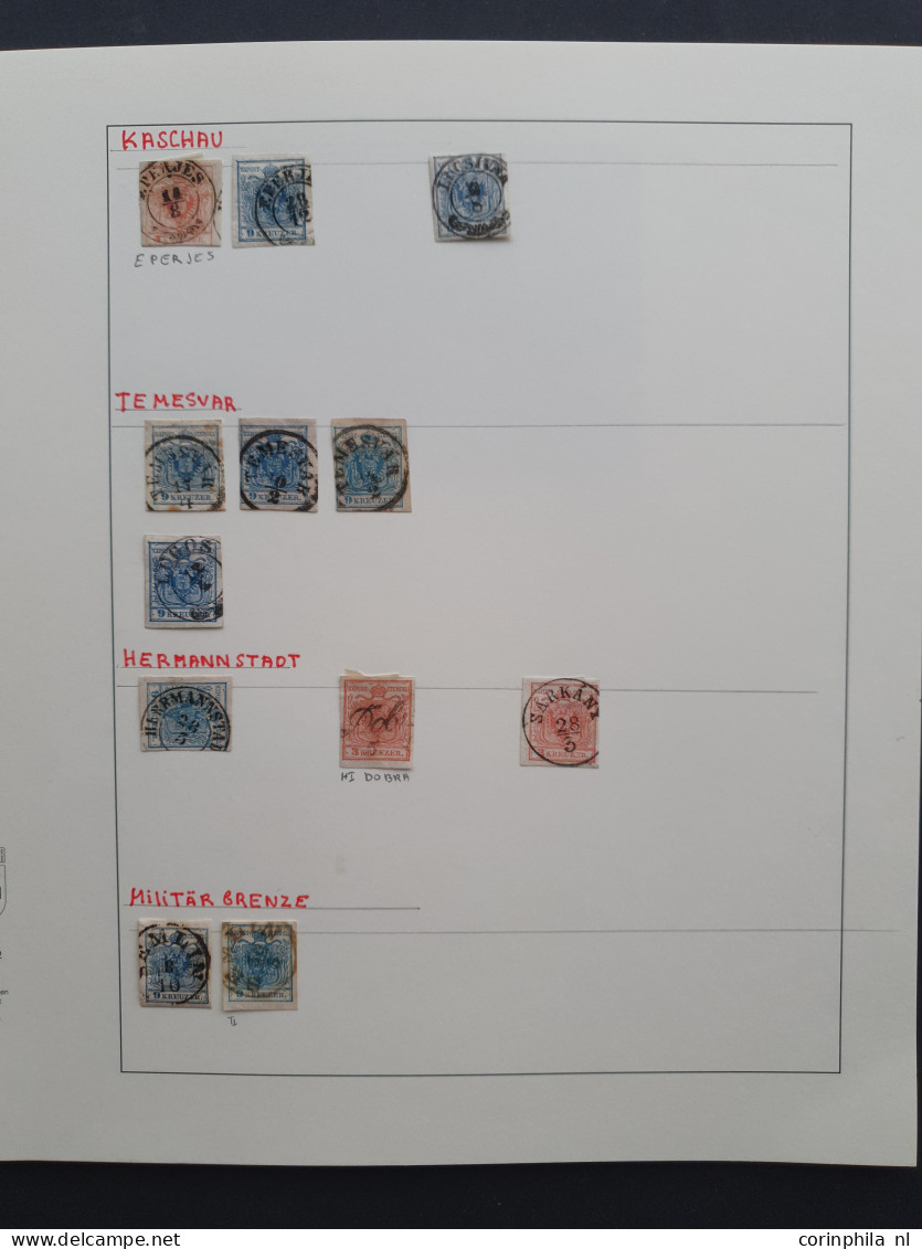 1850/1858 Collection Postmarks On Austrian Stamps Including Croation, Slovak And Romanian Strikes, Sorted By Town, Many  - Other & Unclassified