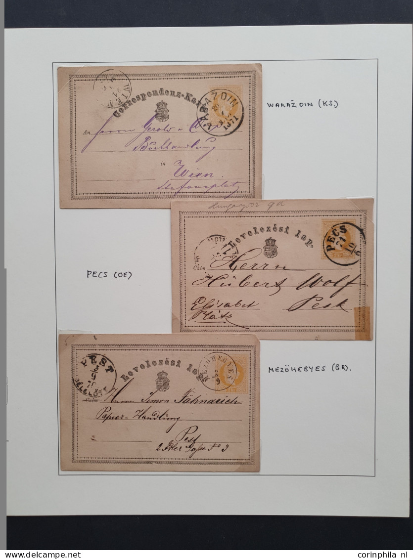 1850/1858 collection postmarks on Austrian stamps including Croation, Slovak and Romanian strikes, sorted by town, many 