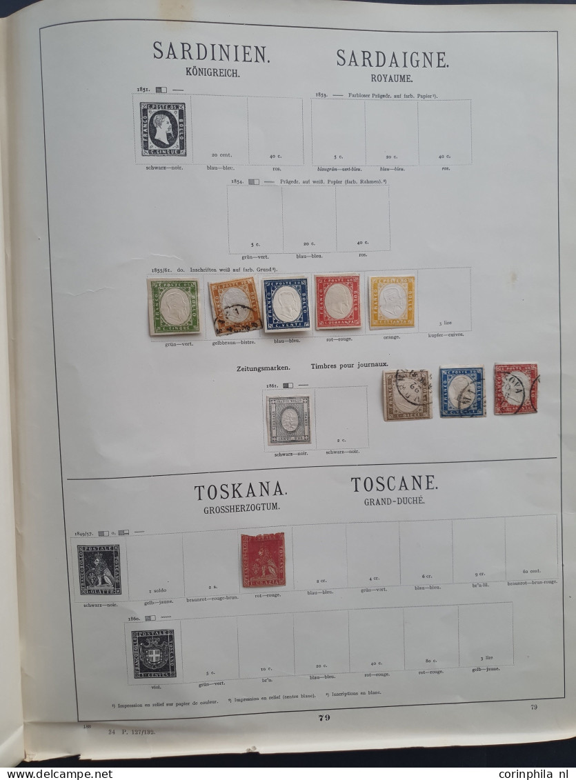 1859/1937 Collection Used And * With Better Items (Sicily, Parma And Sardina) On Album Pages In Folder - Unclassified