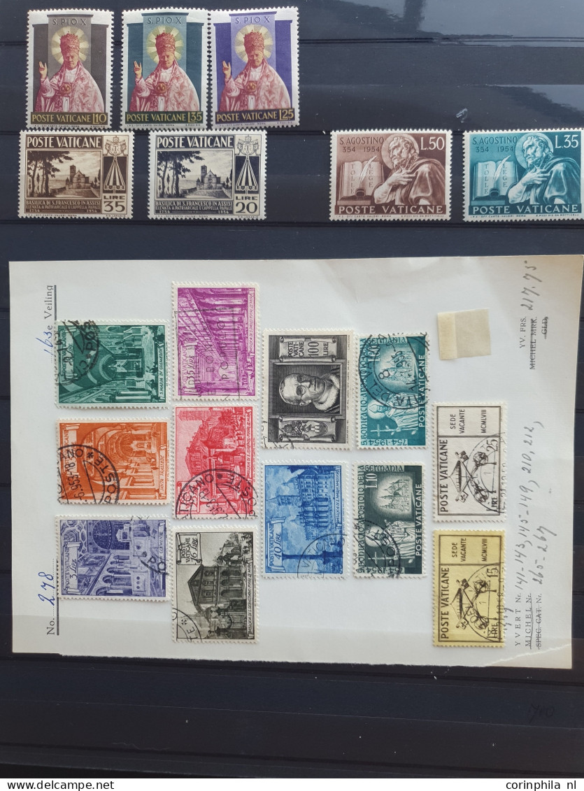 1920c/1966 Collection Italy And Vatican Mostly */** With Better Items In 2 Folders And Stockbook - Non Classés