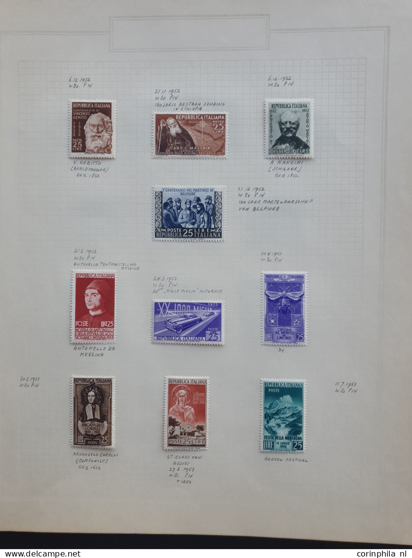 1920c/1966 collection Italy and Vatican mostly */** with better items in 2 folders and stockbook