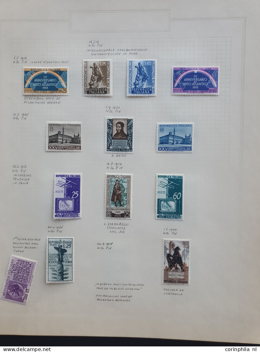 1920c/1966 collection Italy and Vatican mostly */** with better items in 2 folders and stockbook